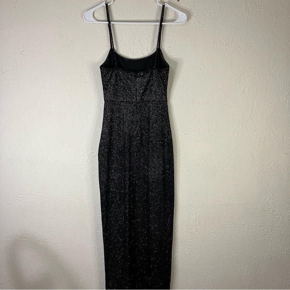 Superdown Kaitlyn Velvet Glitter Maxi Dress in Black - Picture 7 of 12